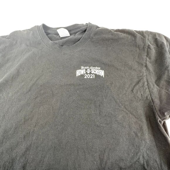 Busch Gardens Howl-O-Scream 2021 Black T-Shirt Back From the Dead Size XL - Picture 3 of 10